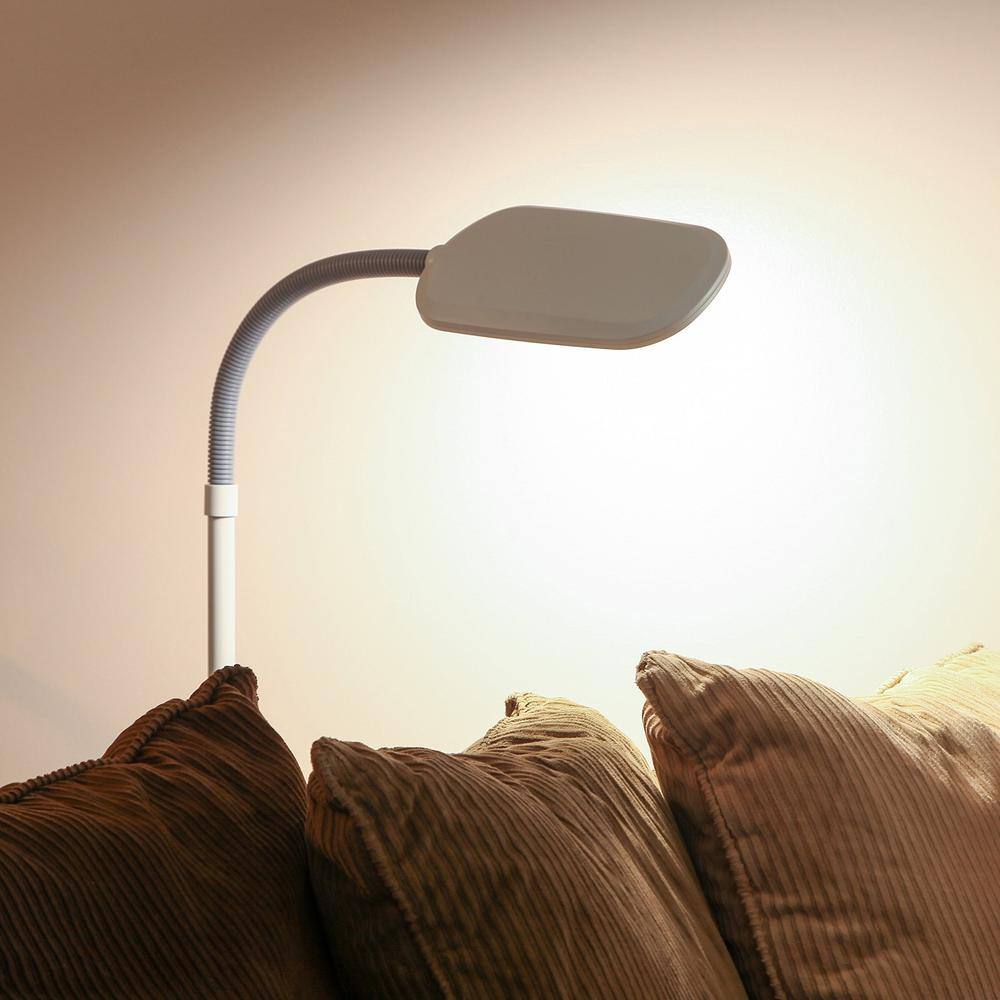 Arcadian Arc Adjustable 55" White LED Floor Lamp for Kids
