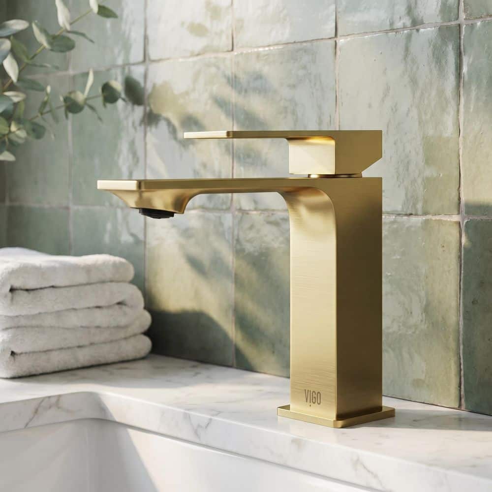 VIGO Dunn Single Handle Single-Hole Bathroom Faucet in Matte