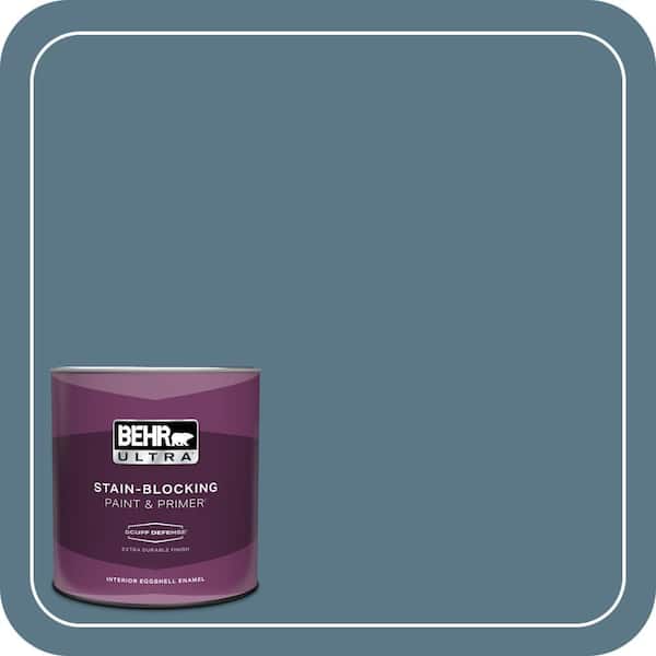 BEHR ULTRA 1 qt. #PMD-65 Ocean Shadow Extra Durable Eggshell Enamel Interior Paint & Primer