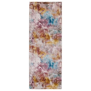 Vibe Comet Multicolor/Red 3 ft. x 8 ft. Abstract Runner Rug