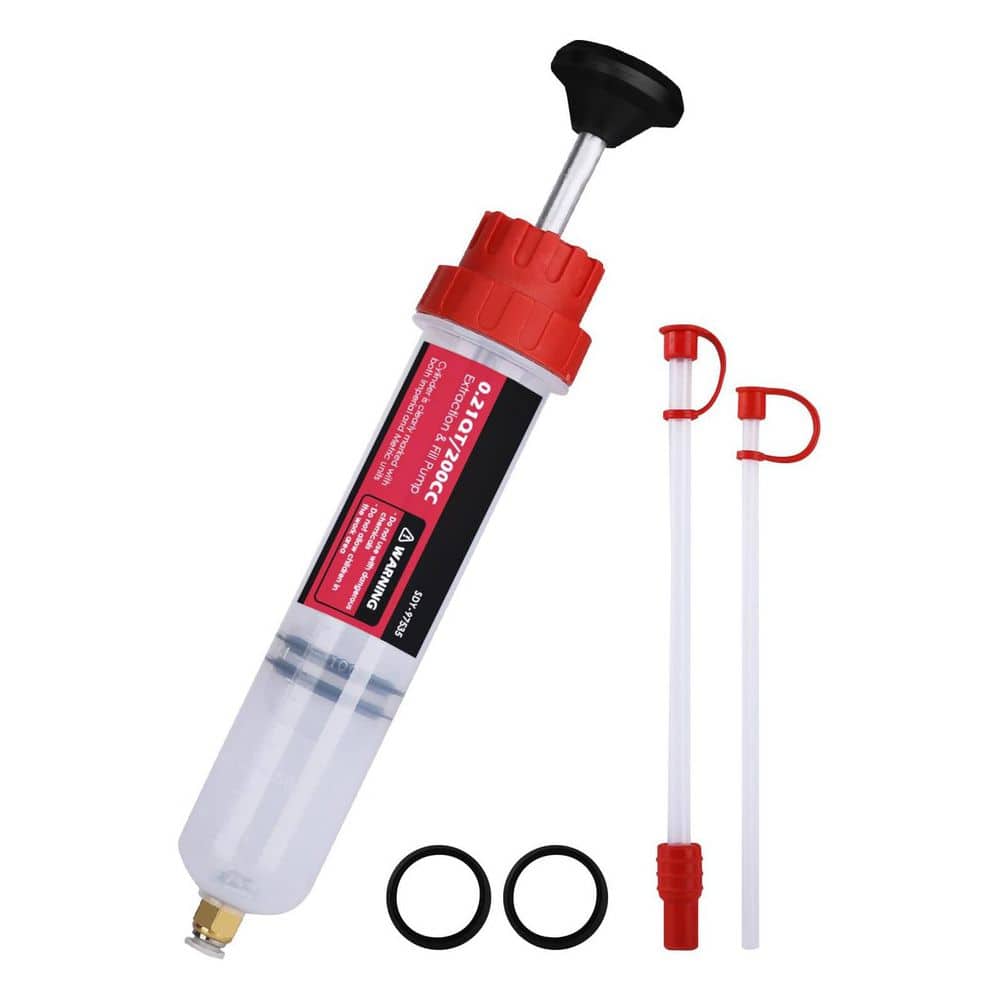 Syringe Extractor 200cc Polypropylene Multi-Purpose Syringe Fluid Extractor Oil Suction ...