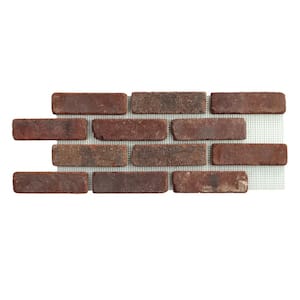Brickwebb Columbia Street Thin Brick Sheets - Flats (Box of 5 Sheets) - 28 in. x 10.5 in. (8.7 sq. ft.)