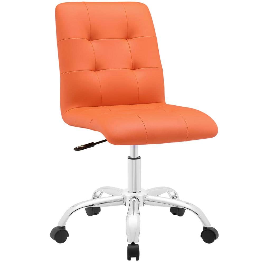 Prim Armless Mid Back Office Chair in Orange price history on PriceWatchPro