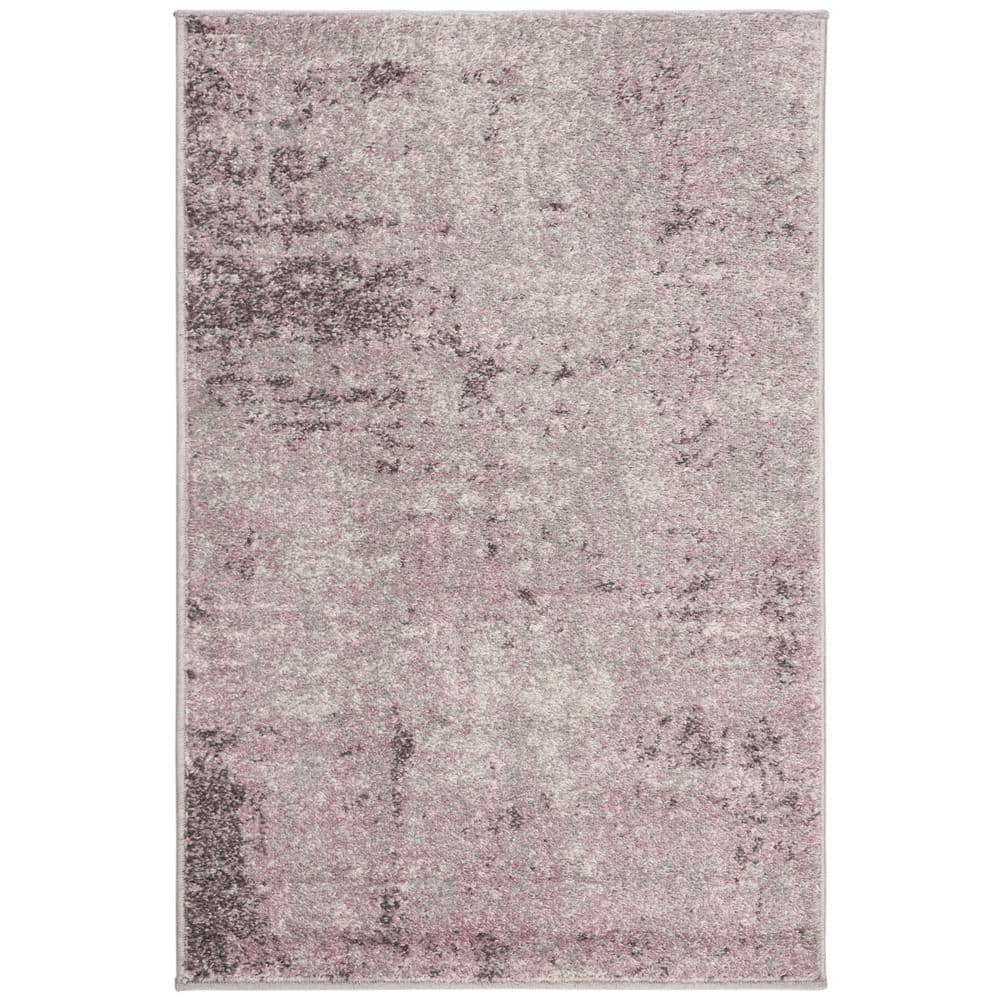 Adirondack Light Gray/Purple Doormat 3 ft. x 4 ft. Distressed Area Rug price history on PriceWatchPro