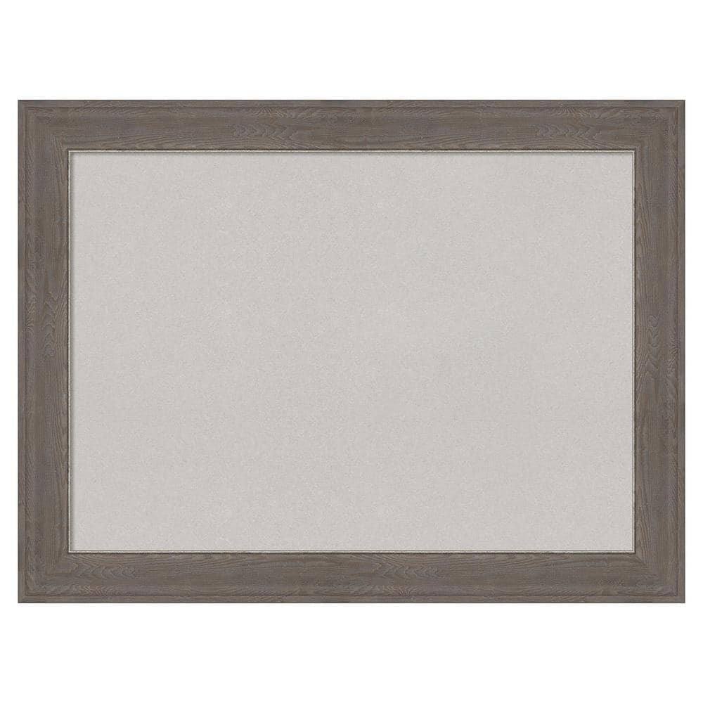 Amanti Art Alta Brown Grey Framed Grey Corkboard 33 in. x 25 in ...