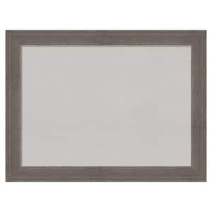 Alta Brown Grey Framed Grey Corkboard 33 in. x 25 in Bulletin Board Memo Board