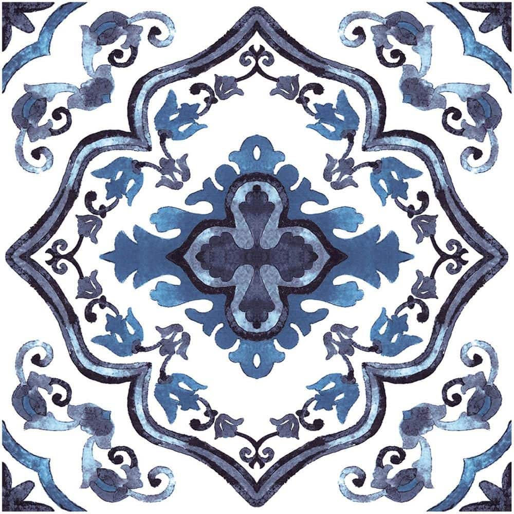 24 in. X 120 in. 4 MIL Blue Peel & Stick Vinyl Flooring Roll, Water-Resistant, Vinyl Sheet Flooring, Cut to Length price history on PriceWatchPro