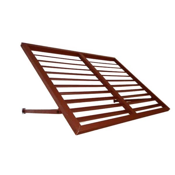 Beauty-Mark 3 ft. Bahama Metal Shutter Awning (24 in. H x 24 in. D) in Copper