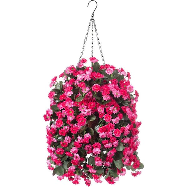 25 in. Purple Indoor/Outdoor Artificial Artificial morning