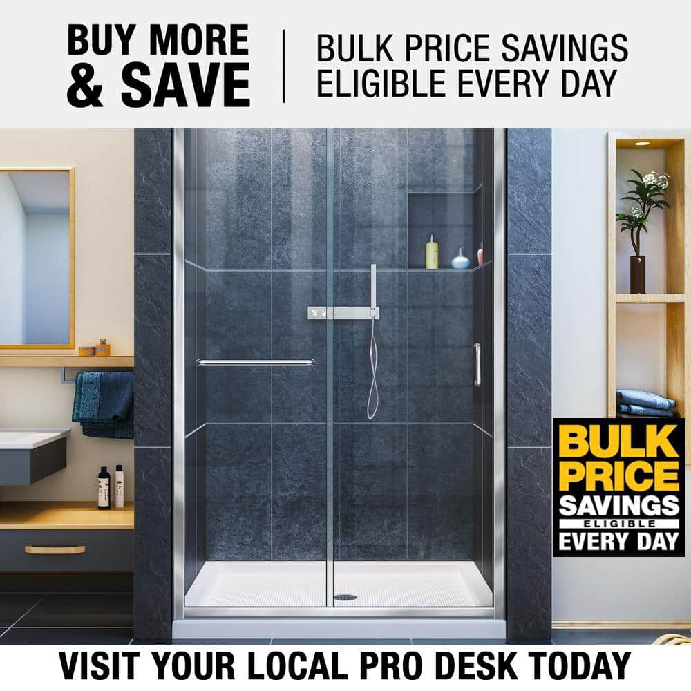 Infinity-Z 60'' Distressed Bronze Frameless Sliding Shower Door