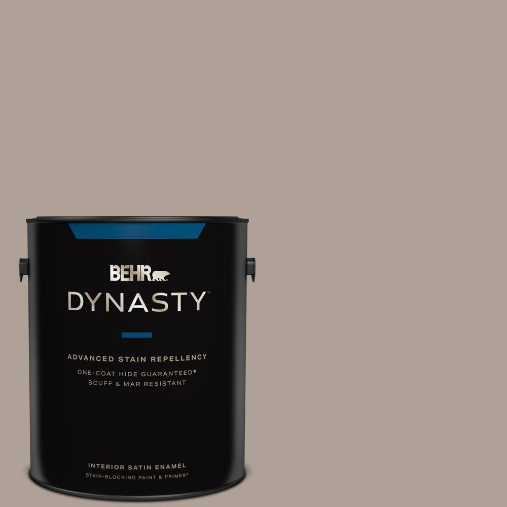 BEHR DYNASTY 1 gal. N1804 Moleskin OneCoat Hide Satin Enamel Interior StainBlocking Paint