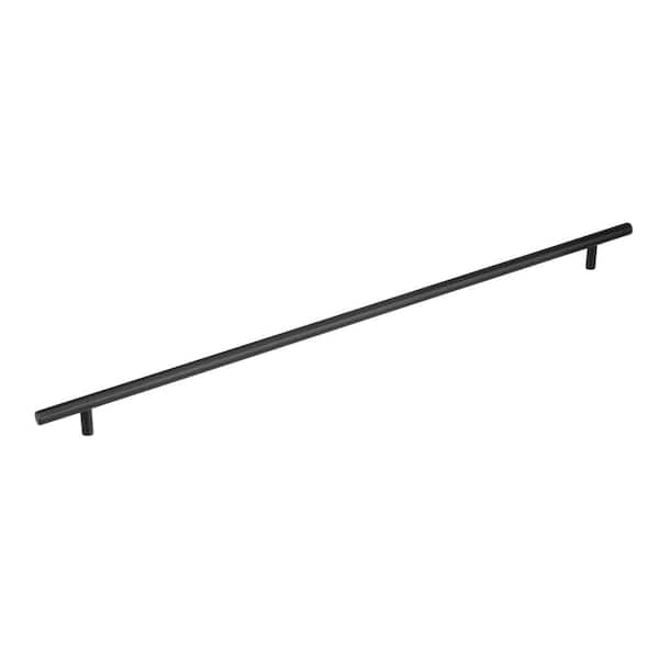 Bar Pulls 18-7/8 in. (479mm) (480mm) Center-to-Center Matte Black Bar Cabinet Pull