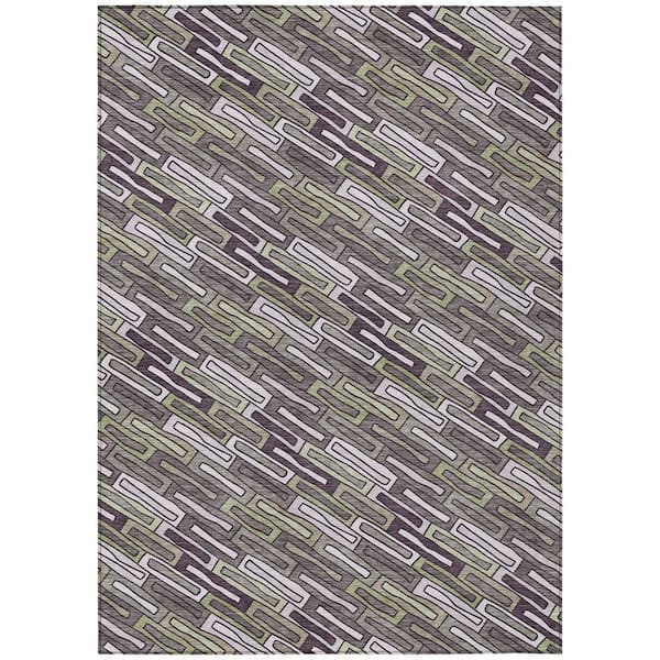 Chantille Machine Washable Indoor/Outdoor Abstract ACN3055 Fern 10 ft. x 14 ft. Area Rug