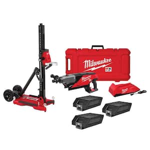 MX Fuel Lithium-Ion Cordless Handheld Core Drill Kit with Stand, 2 Batteries and Charger + XC406 Battery Pack