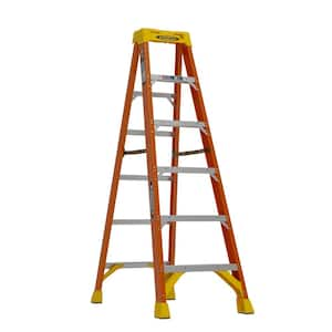 Louisville Ladder 6 Ft. Fiberglass Step Ladder With Molded Top, Type Ia, 300  Lbs. Load Capacity, L-3016-06 