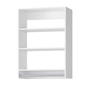 19.5 in. W White Walk-ln Tower Unit Wall-mounted 3-Shelf Wood Closet System