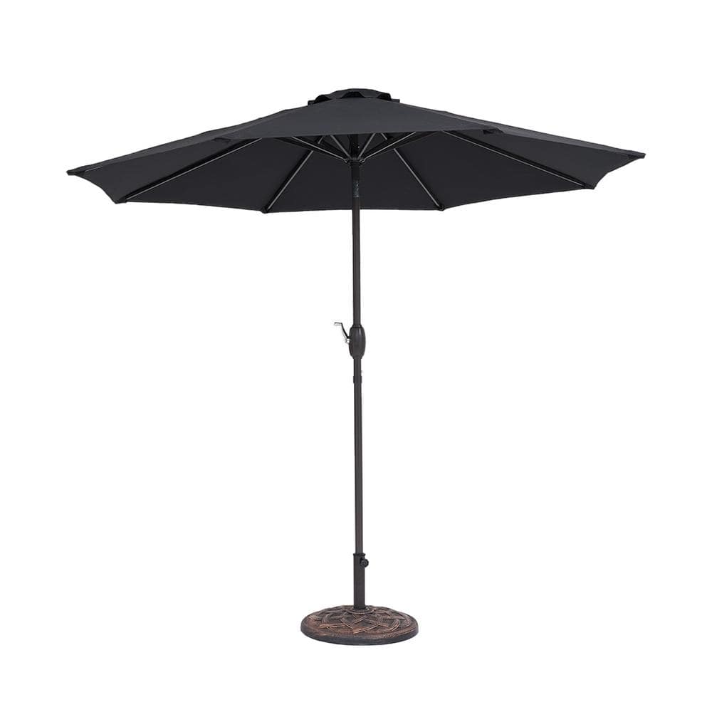 9 ft. Market Patio Umbrella in Black