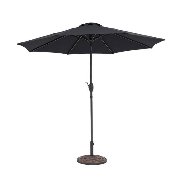 Unbranded 9 ft. Market Patio Umbrella in Black