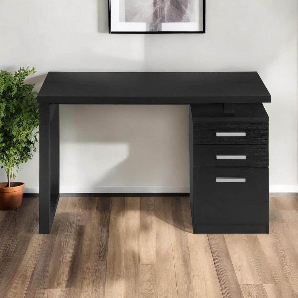 47.25 in. Rectangular Black Metal 3-Drawer Computer Desks price history on PriceWatchPro