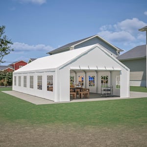 20 ft. x 40 ft. Outdoor White Event Canopy Large Garden Wedding Party Tent with Removable Sidewalls