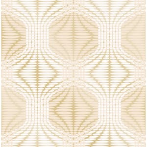 Optic Gold Geometric Paper Strippable Roll (Covers 56.4 sq. ft.)