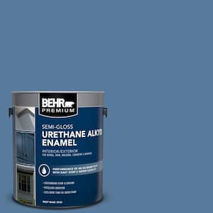 1 gal. #PPU14-02 Glass Sapphire Urethane Alkyd Semi-Gloss Enamel Interior/Exterior Paint