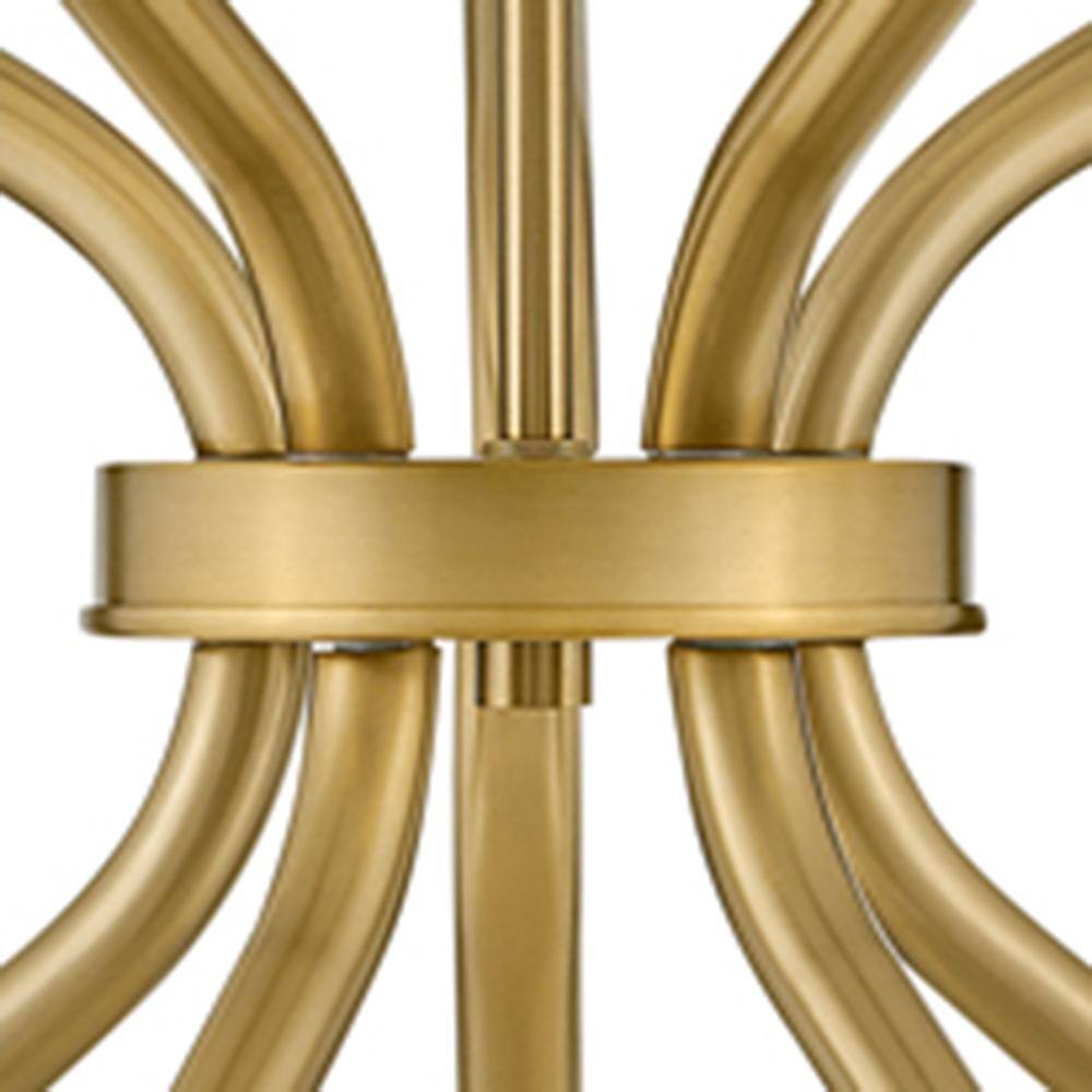 Lacquered Brass 10-Light Sputnik Chandelier with LED Bulbs