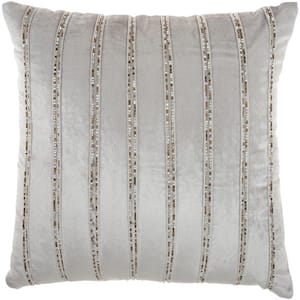 Mina Victory Sofia Beige 18 in. x 18 in. Throw Pillow 074357 - The