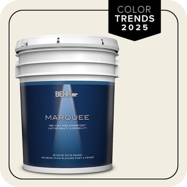BEHR MARQUEE 5 gal. Designer Collection #DC-003 Blank Canvas Satin Enamel Interior Paint & Primer