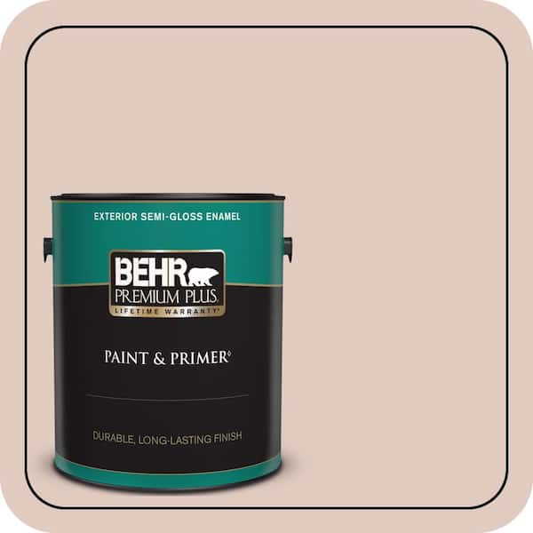 BEHR PREMIUM PLUS 1 gal. Home Decorators Collection #HDC-NT-10 Victorian Cameo Semi-Gloss Enamel Exterior Paint & Primer