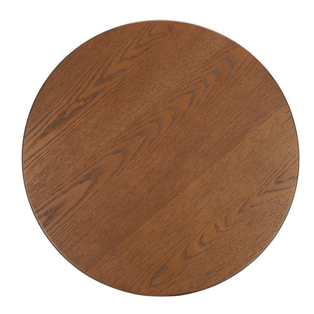 Sasha 20 in. Medium Oak Round Wood End Table - thumbnail 3