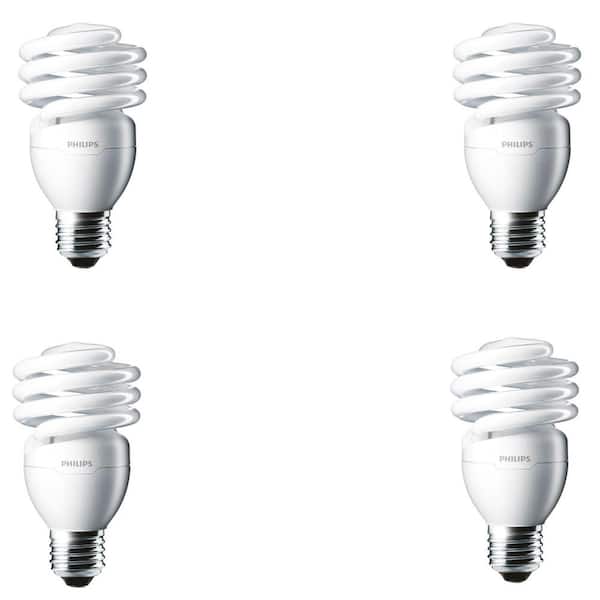 Philips 100-Watt Equivalent T2 Twister CFL Light Bulb Daylight Deluxe (4-Pack)