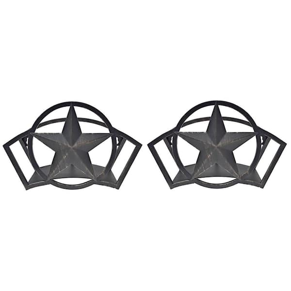 LIBERTY GARDEN Decorative Steel Liberty Star Garden Hose Wall Rack (2-Pack)