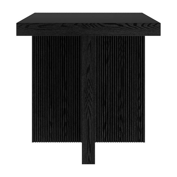Meyer&Cross Boden 22 in. Black Grain Square MDF Top End Table