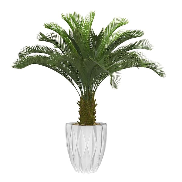 VINTAGE HOME Vintage Home Artificial Real Touch 5.67 ft. Palm Tree With Fiberstone Planter