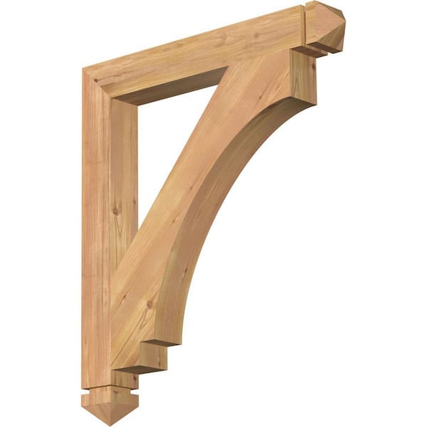 Ekena Millwork 3.5 in. x 32 in. x 28 in. Western Red Cedar Imperial Arts and Crafts Smooth Bracket