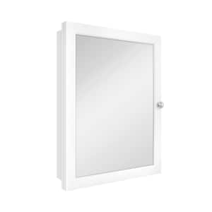 20 in. W x 26 in. H Rectangular Framed Recessed or Surface-Mount Bathroom Medicine Cabinet with Mirror, White