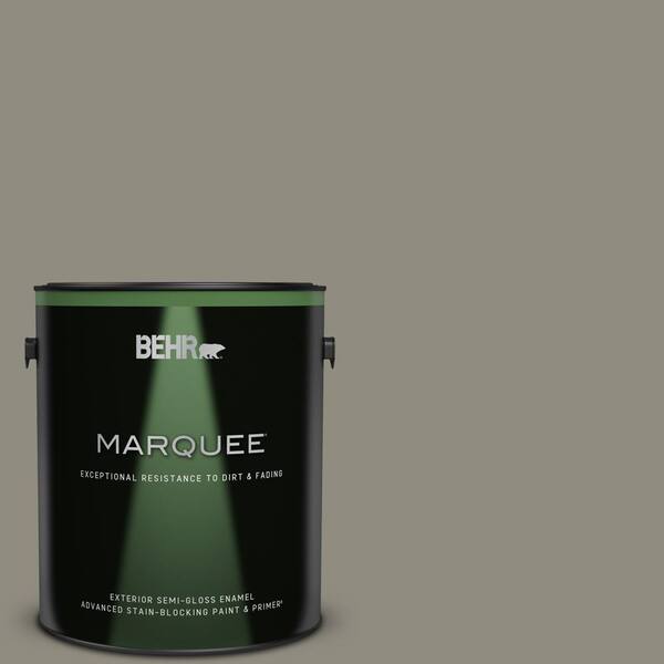 BEHR MARQUEE 1 gal. #MQ6-25 Pavement Gray Semi-Gloss Enamel Exterior Paint & Primer