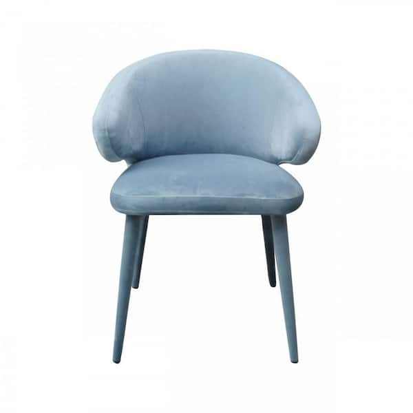 HomeRoots Valerie Blue Other Cushioned Arm Chair