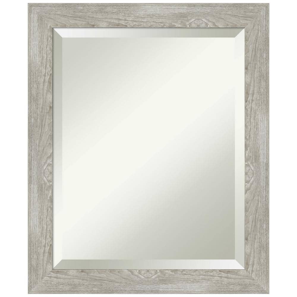 24" x 20" Graywash Beveled Wall Mirror with Polystyrene Frame