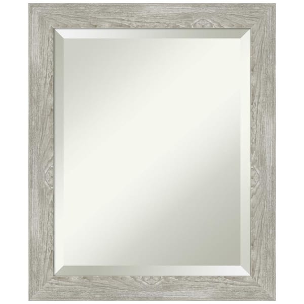 Amanti Art Dove Greywash Narrow 19.5 in. H x 23.5 in. W Framed Wall Mirror