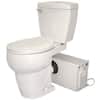 Bathroom Anywhere 2-Piece 1.28 GPF Single Flush Round Toilet with Seat Macerating Pump in White