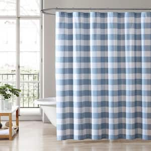 Cynthia Blue Cotton 72 x 72 Shower Curtain