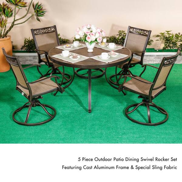 Trustmade 5-Piece Cast Aluminum Outdoor Dinning Set