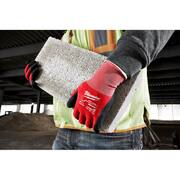 Large Red Nitrile Level 1 Cut Resistant Dipped Work Gloves (4-Pack)