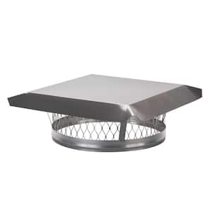 14 in. Round Clamp-On Single Flue Liner Chimney Cap in Stainless Steel