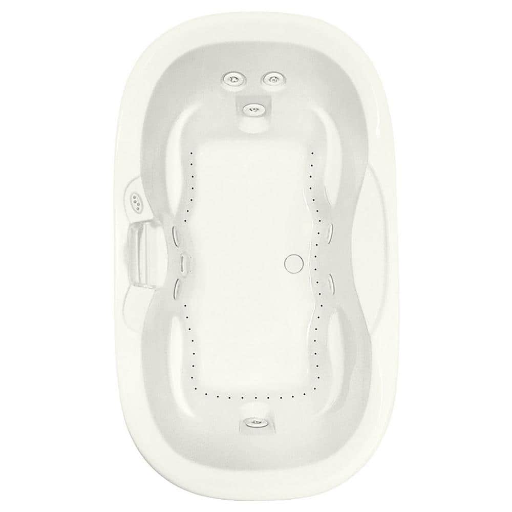 Universal 70 in. Oval Drop-In Air Bath/Whirlpool Bathtub with Heater Acryli