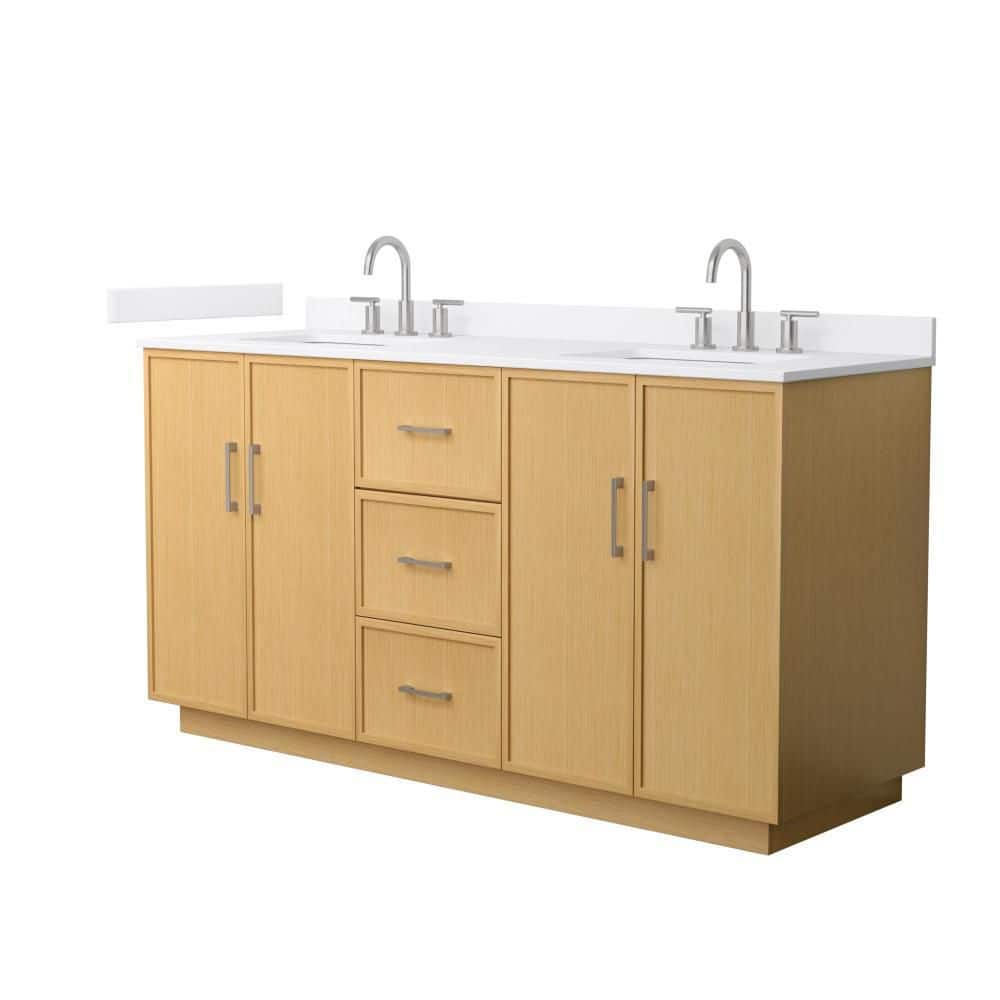 Elan TK 66 in. Double Freestanding Light Oak Bath Vanity with Top price history on PriceWatchPro