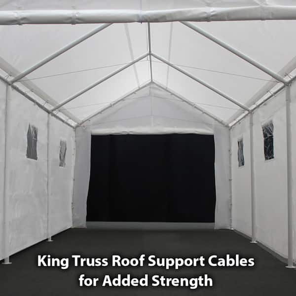 King Canopy Hercules 10 ft. W x 20 ft. D Steel Snow Load Canopy HC1020PCSL  - The Home Depot