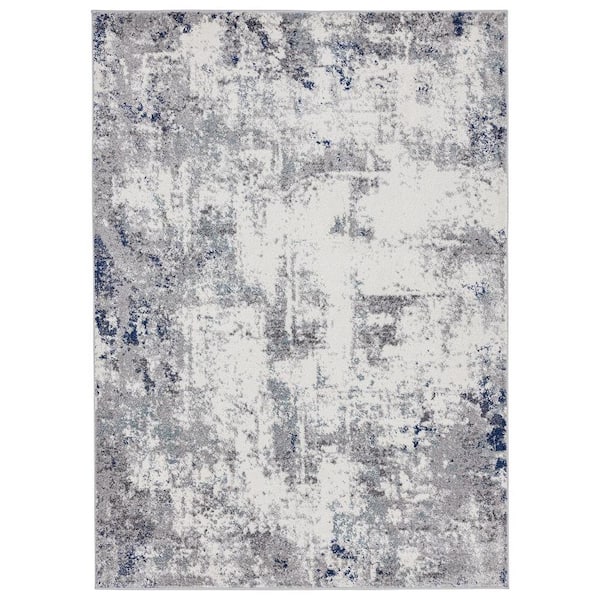 Unbranded Hampstead Collection Ivory 6x9 Modern Abstract Polypropylene Area Rug